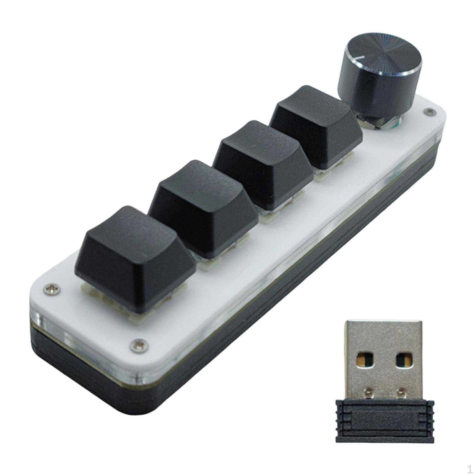 

Compact Programmable Keyboard with Customizable Macros and Knob for Gaming Programming Style C