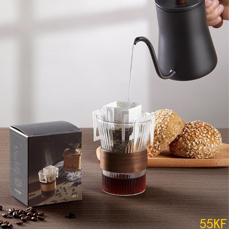 55KF 25/50pcs Disposable Filter Paper Bag Portable Hanging Ear Coffee Fliter Bag Brewing Tool Coffee Accessories Enduring