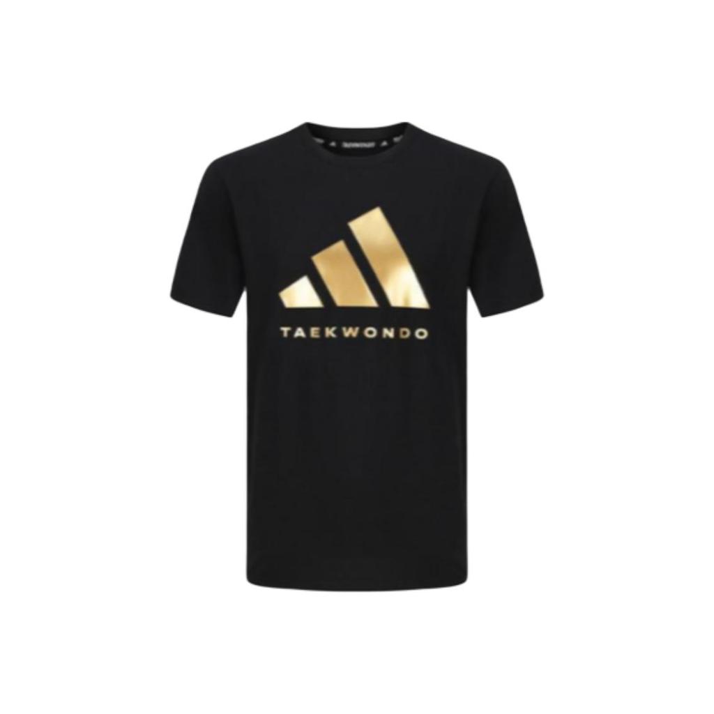 Adidas Taekwondo Logo Pullover Rundhals Einfaches Kurzarm-T-Shirt Gestreifte Mode Lange Hose Lässiger Sportanzug ADICLTS24TK-BG+TR30P1T-BG