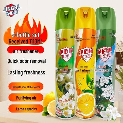 Jingbaili Indoor Air Freshener Spray 3-Pack (370ml) for Home and Toilet
