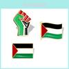 Modieuze Palestijnse Vlag Broche Pin Groothandel Metalen Badge Voor Kledingaccessoires