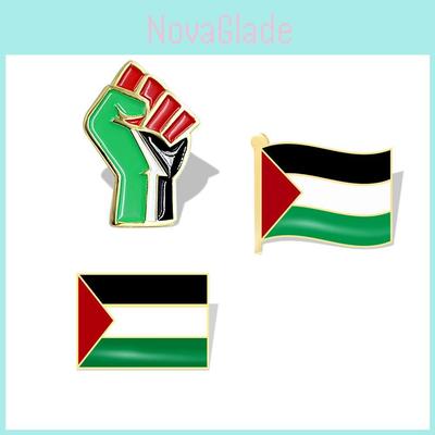 Fashionable Palestinian Flag Brooch Pin Wholesale Metal Badge For Clothing Accessories