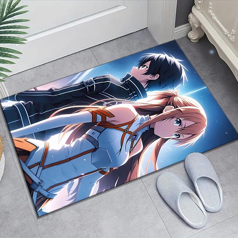 1pc Sword Art Online1 Design Area Rug - Non-Slip, Soft & Cozy Floor Mat for Living Room, Bedroom, Office - Indoor/Outdoor Decorative Carpet