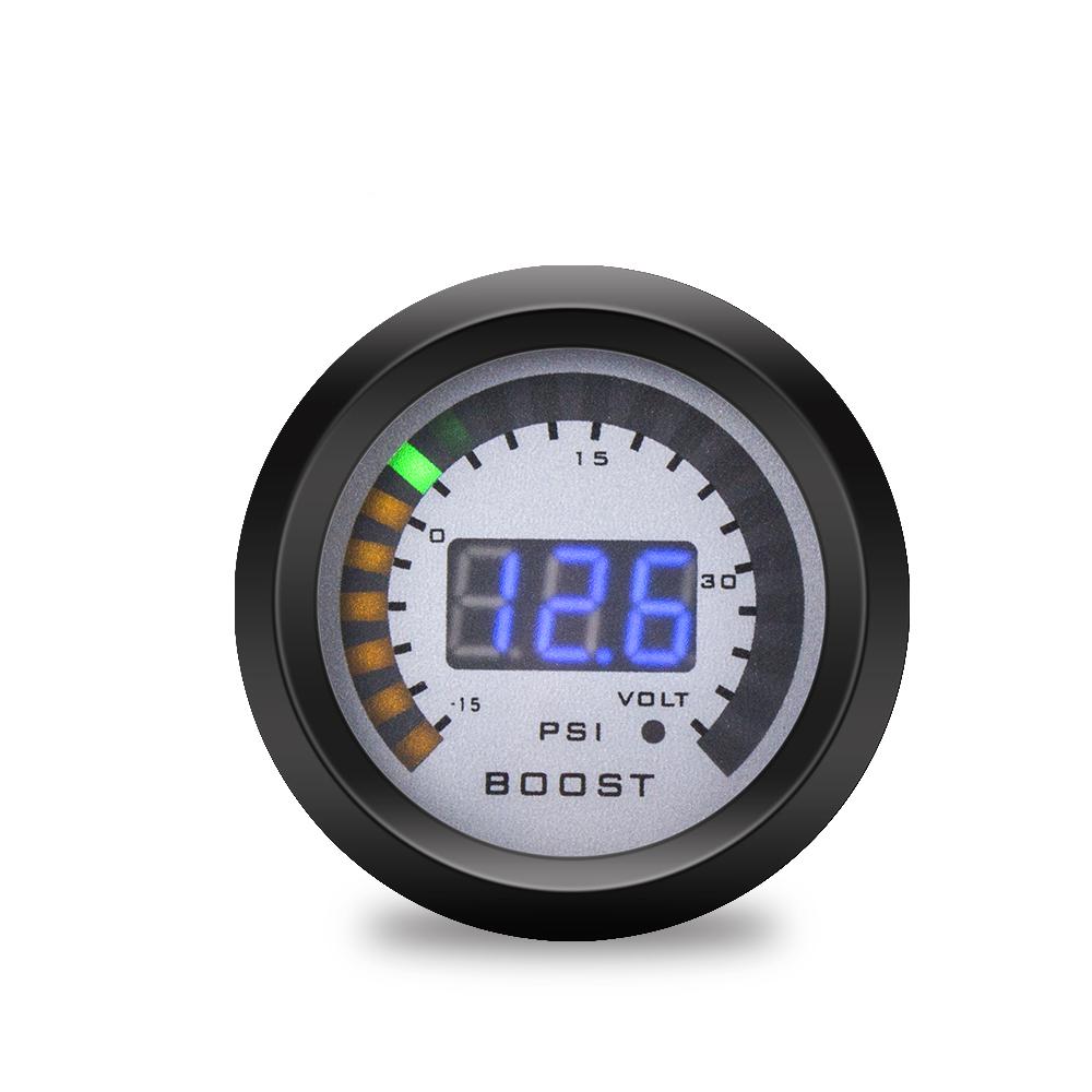 New 52mm Car Digital Gauge Boost/Water Temp/Vacuum/Oil Temp/Oil Pressure Tachometer/Volt/EGT Temp Gauge With LED Display Gauge
