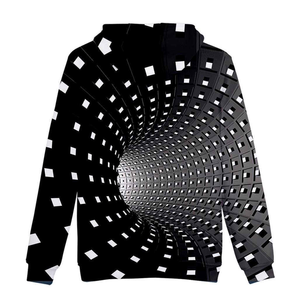 Unisex Men's 3D Printing Creative Round Neck Casual Long Shirts Top Blouse