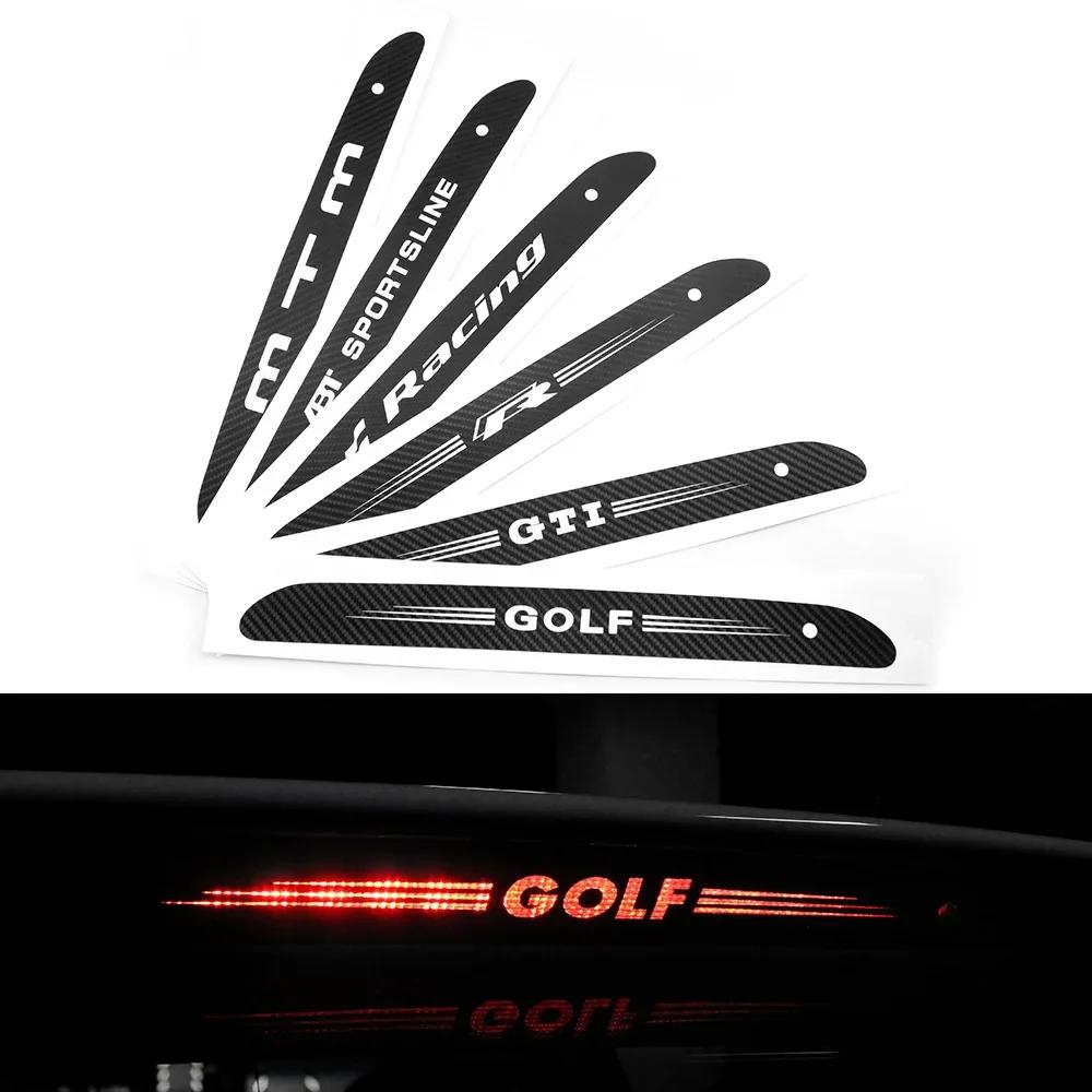 2025 Heta Kolfiberbil Höga Bromsljus Lampa Klistermärke För Volkswagen GTI R-Line Polo T5 Golf Passat Scirocco Jetta Beetle Tig