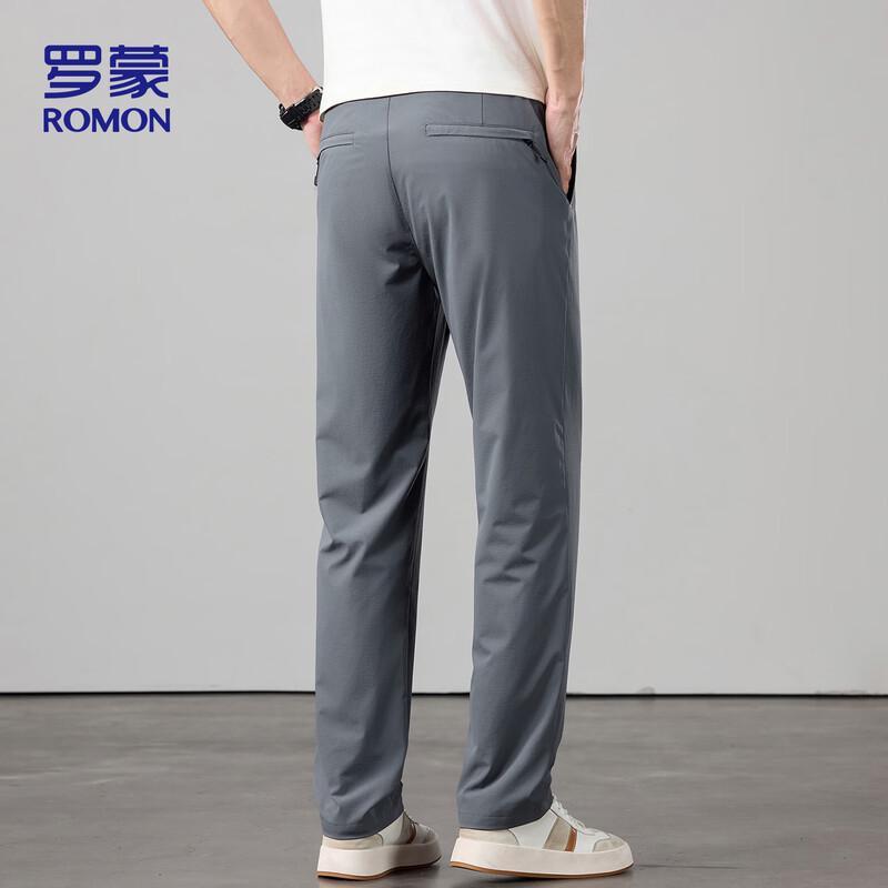 ROMON Men's Ice Silk Quick-Dry Straight Leg Casual Pants