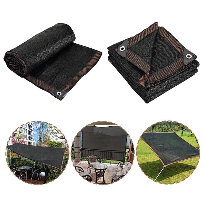 Black Outdoor Sunshade Net Breathable Sun Shade Mesh Sail UV Protection Awnings Durable Shade Netting Sun Shading Cover