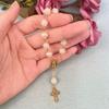 Unique Baby Baptism Bracelet Religious Style Prayer Bracelet Rosary Bracelet Adjustable Rose Baby Baptism Bracelets