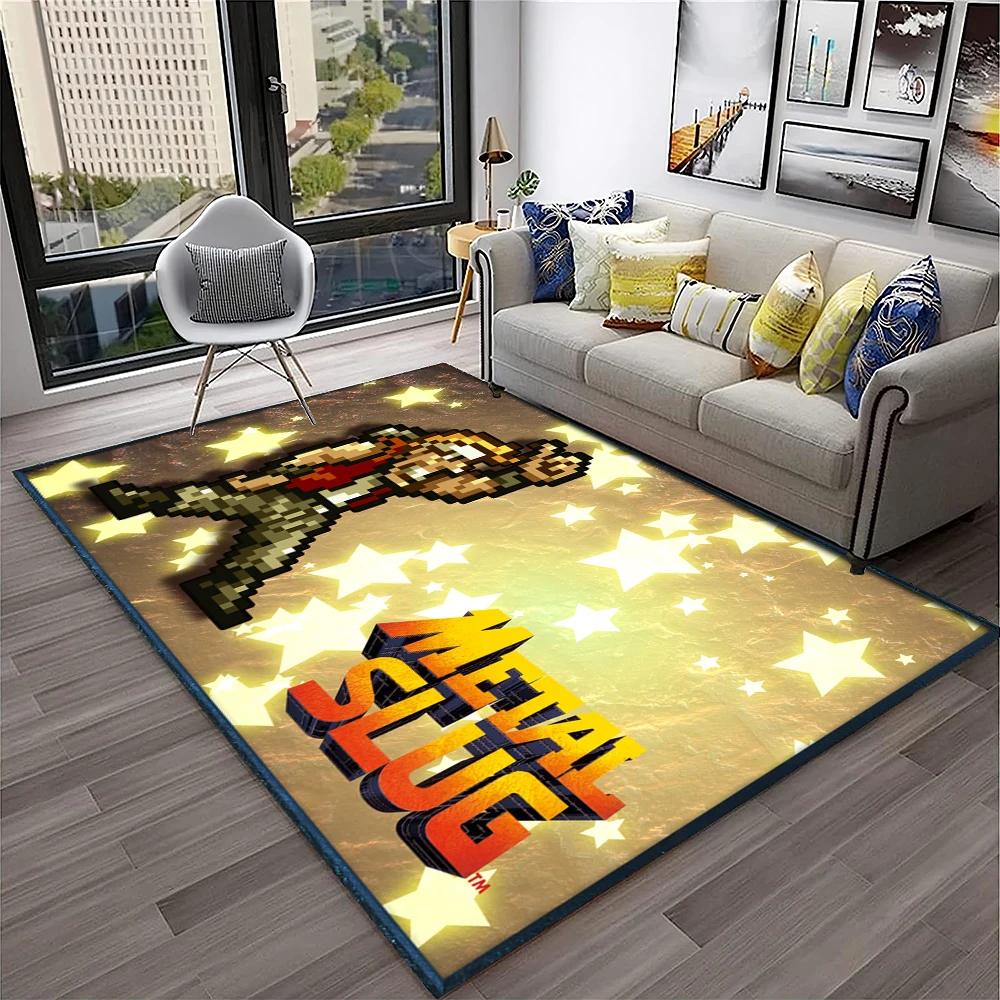 Retro Game Metal Slug Gamer Cartoon Carpet Rug for Home Living Room Bedroom Sofa Doormat Decor,kids Area Rug Non-slip Floor Mat