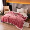 Soft Fleece Blanket Bed Sofa - Thick Warm Solid Color Plush Throw With Neat Edge Binding