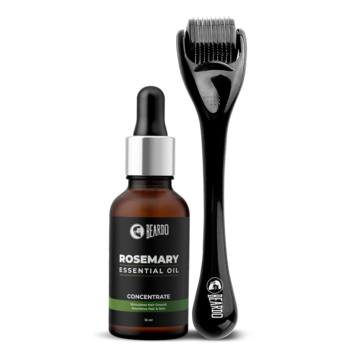

Beardo Rosemary Essential Oil 15 ml & Derma Roller 0.5 mm 540 Needles for Hair Growth and Skin Nourishment