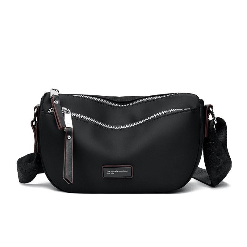 

Сумка кросс-боди Новая нейлоновая сумка через плечо Повседневная вместительная сумка для поездок Сумка-сатчел Универсальная маленькая сумка чёрный