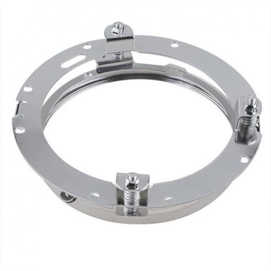 7" LED Headlight Trim Ring Mounting Bracket Fits For Harley Street Glide Chrome