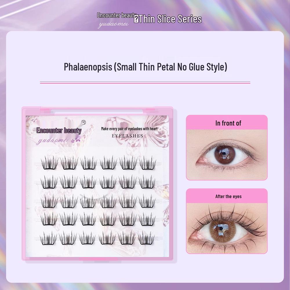 

Bambi Lashes Glue-Free Natural Style - Lightweight, Beginner-Friendly Thin Strip Eyelashes