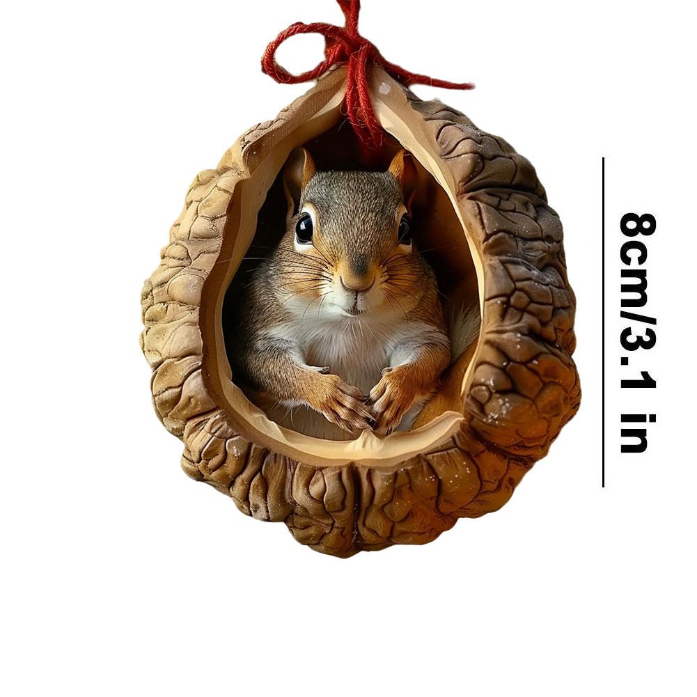 Animal Christmas Ornaments 2D Acrylic Forest Animal Cute Woodland Animal Animal Pattern Christm L5C9