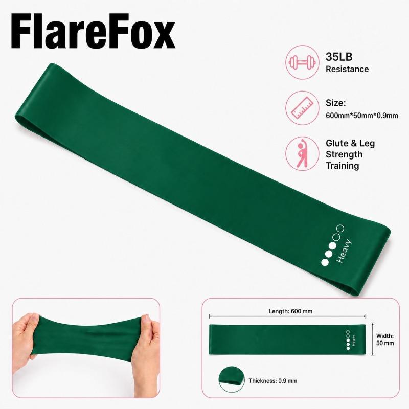 FlareFox Hip Resistance Bands Fitness Set Strength Agility Training Rehabilitation Muscle Exercises Yoga Home Gym Equipment 3