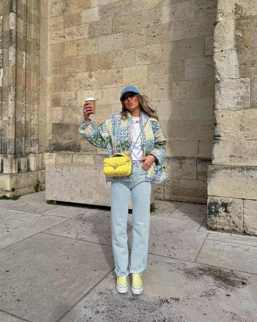 Spring Lapel Fashion Printed Cotton Slimming Jacket