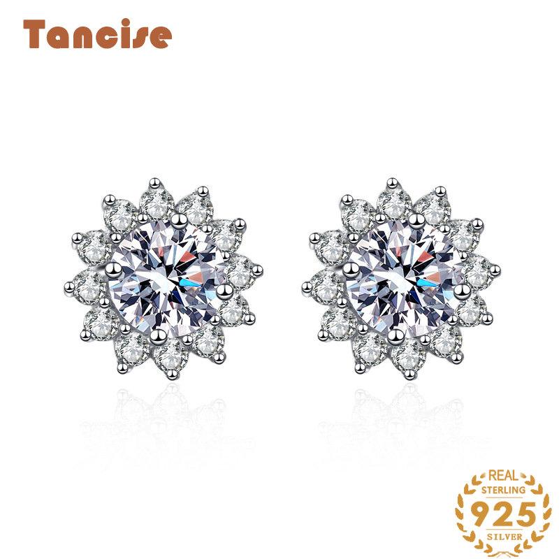 Tancise Moissanite Sëlwer Ouerréng Drop Ouerréng Fir Fraen Hochzäitsfeier Kaddoen_voghion.com