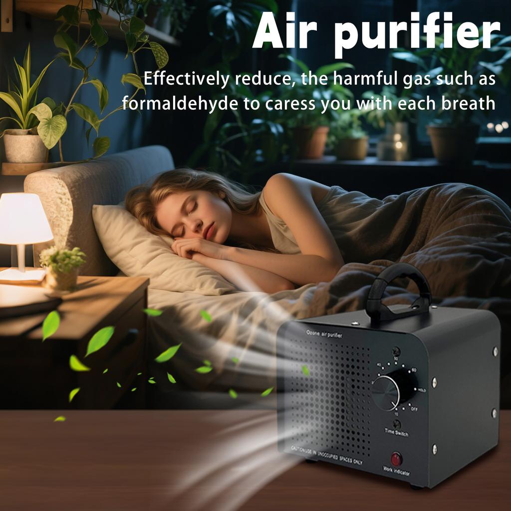 10000mg Ozone Generator, Commercial Ozone Machine Deodorizer, Large Capacity O3 Ion Purifier Deodorizer, Portable , Suitable For Car, Home,