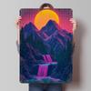 Retro Sunset Waterfall Printed Poster Customized Wall Art Retro Vintage Metal Tin Signs for Decoration Bedroom Decorations Decor