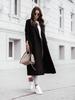 2026 V-neck Tie-Up Wool Coat: Autumn/Winter Long-Sleeved Women's Fashion