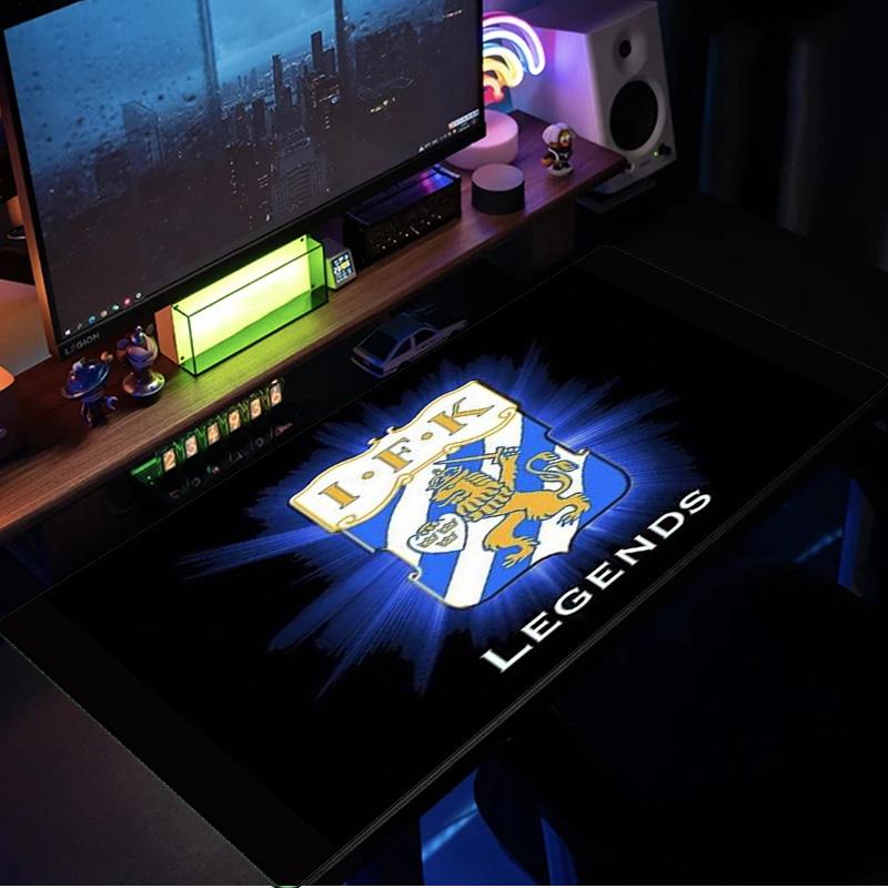 Ifk Goteborg Crest mouse pad, rubber base, esports desk mat, mouse pad for gamers and office use, gaming desk , easy to clean mat