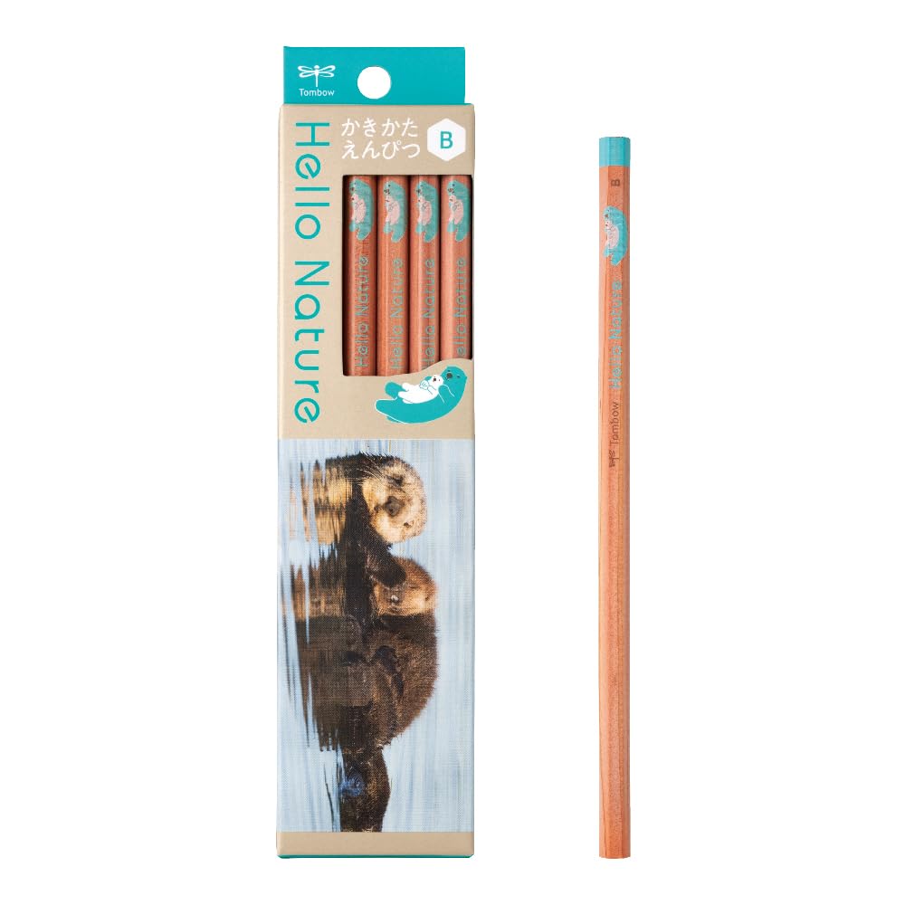 Tombow Pencil Writing Pencils B Otter Hello Nature Sea Otter 1 Dozen (Sea Pattern) KB-KHNST2-B