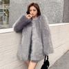 Internet Celebrity New Raccoon Fur Fashion Fur Coat Women's Mid-length Imitation Fox Fur Coat
