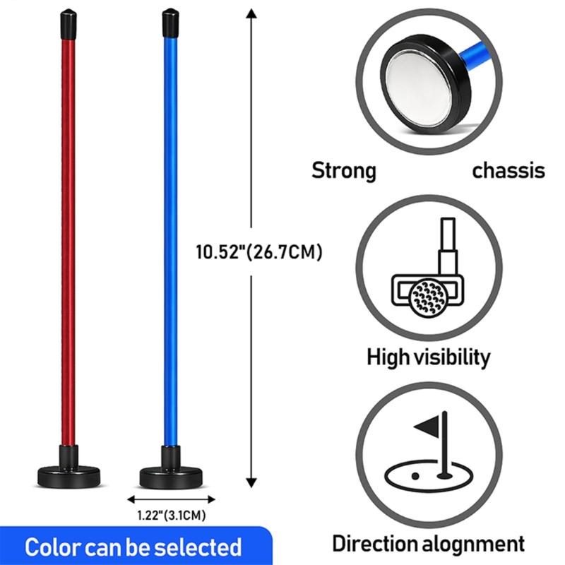 Magnetic Golf Alignment Stick Light Weight Swing Training Tool For Precise Swing Practice Indoors Or Outdoors