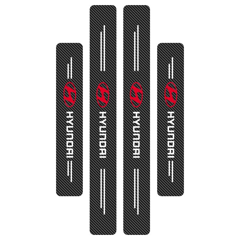 4 Buc/Set Protecție Prag Ușă Mașină Fibră de Carbon Autocolant 3D Accesorii Auto Pentru Hyundai Tucson 2021 Accent I10 I20 Kona Getz Solaris I30 Creta