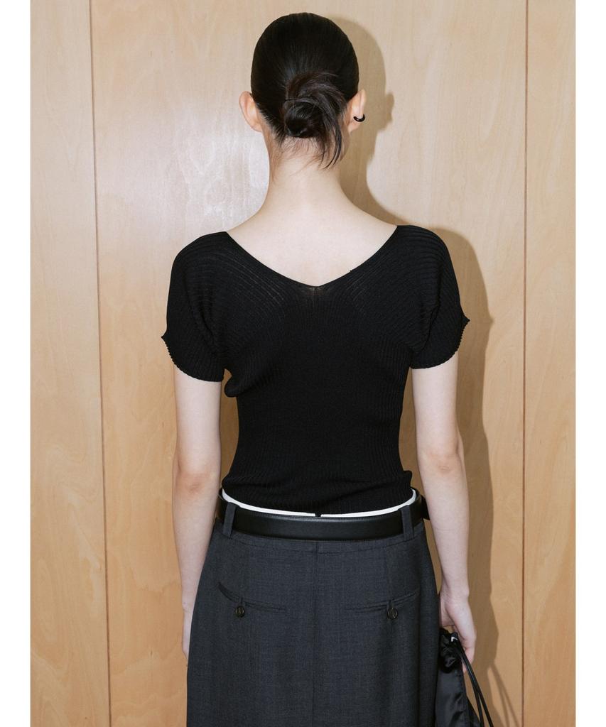 Diaepeocheo Delia Short Sleeve Knit Top Black (Ta6451A015)
