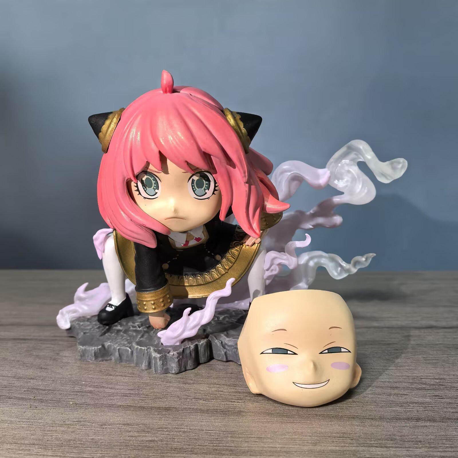 Anya Squatting Pose Statue Model - Spy x Family & Luffy Gear Second Figure.