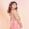 Blush Peach Tissue Salsa Saree with Heavy Embroidered Unstitched Blouse Piece