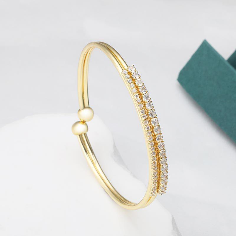 Stone Bracelet for Women Ins Advanced Geometric Open Bracelet Hand Ornaments European and American Jewelry