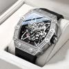 New Men's Watch ONOLA Fashion Luxury Diamond Inlaid Design Quartz Waterproof Tape Watches Men Relogio Masculino Clock