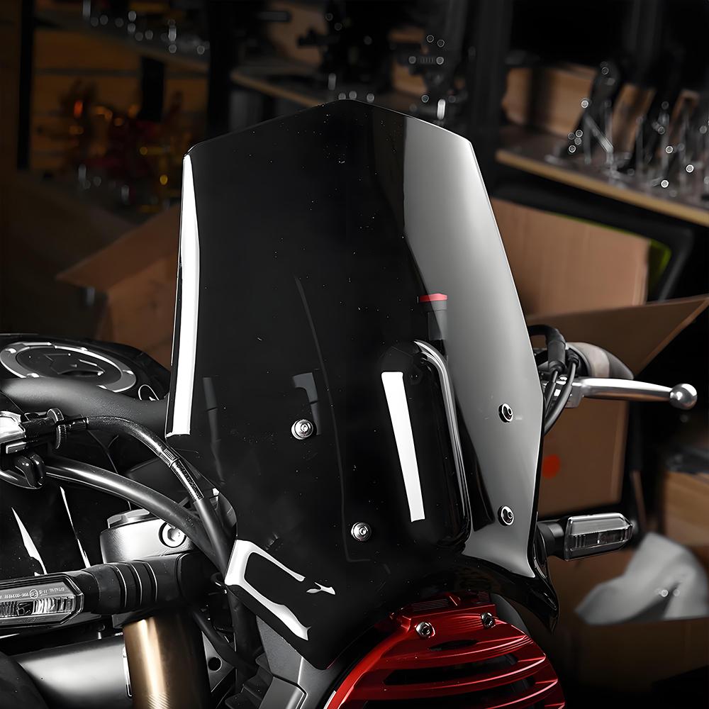 Front windshield air flow deflector fairing suitable for Honda CB650R 2019-2025 and CB1000R 2018-2020 motorcycle accessories.