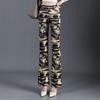 Women's Camouflage Army Green Micro-Flare Pants - Slim Fit, Plus Size, Versatile, Casual, Summer Style