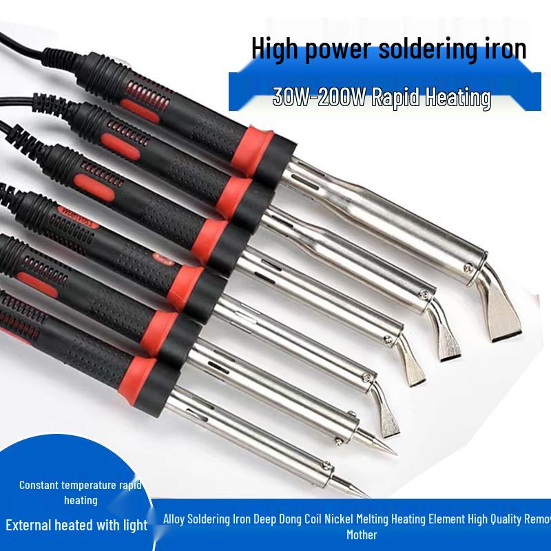 High-Power Electric Soldering Iron with Light, 100W - Ideal for Tin Soldering, Welding, and Household Repairs.