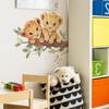 Cute Lion on Branch Wall Sticker Self-Adhesive Removable for Kids Room Bedroom Living Room Jungle Home Decor Art