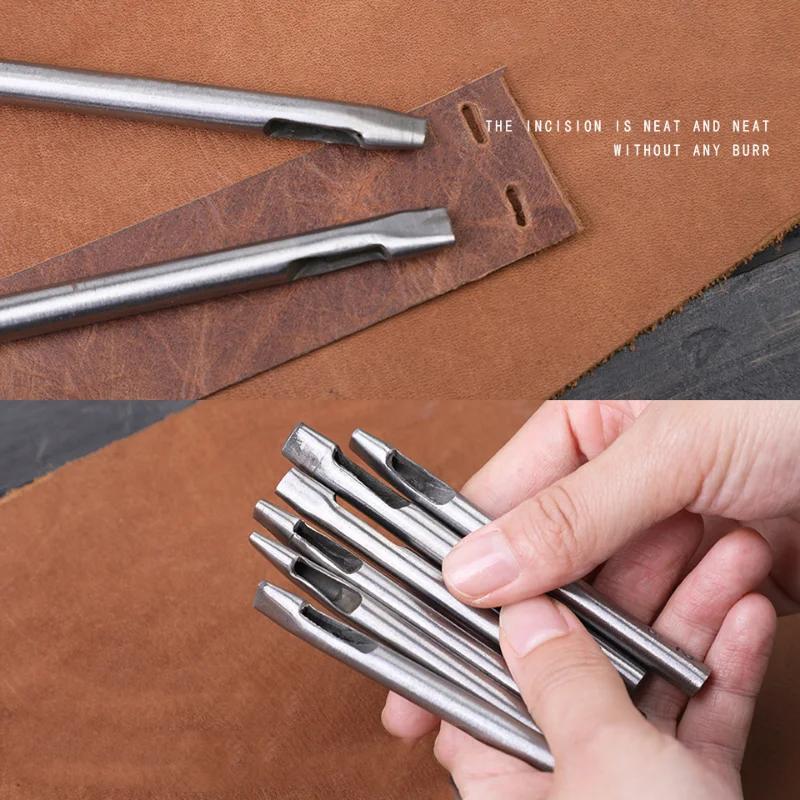 Oval Shape Leather Hole Punch Set for Belt Watch Band Craft Working Oblong Shape Punch Tool