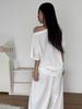Floral Embroidered Off-Shoulder Short Sleeve Women's Summer Loose Casual Top
