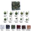 24Pcs Colorful Flocking Christmas Ball Shatterproof Decorative Christmas Spheres Pendant Reusable Pentagram Christmas Ball