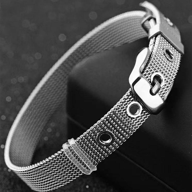 Titanium Steel Watch Strap Wristband Women s Watch Chain - Fashionable and Simple, A Niche Accessory Wristband. серебряный
