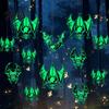 Double Sided Hanging Bats Halloween Glow-in-the-Dark Bat Wall Stickers, Luminous Decals, Spooky Window Clings Indoor Outdoor Yard Tree Party