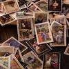 8 Design Retro Art Post Office Series Sticker Dedicated Paper Label PET Album Material Luggage Decoration Sticker