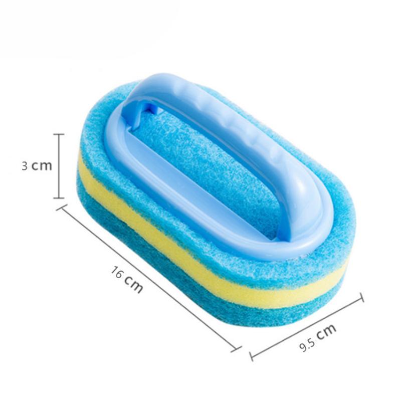 

Волшебная губка для чистки туалета для кухни, ванной и туалета, щетка для чистки стеклянных стен, щетка для ванны, губка с ручкой, керамическая щетка для чистки оконных прорезей синий