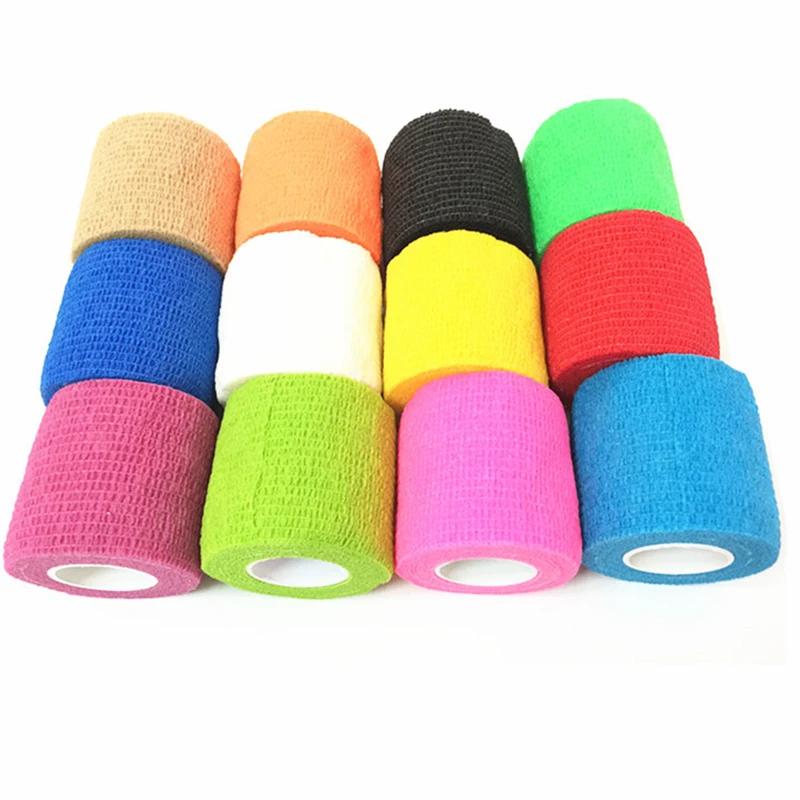 1PC Self-adhesive Elastic Bandage Elastoplast Sports Wrap Tape Sports Protector For Knee Finger Ankle Palm First Aid Kit