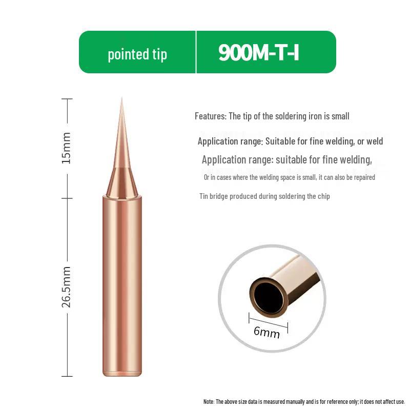 900 Pure Copper Inner Heated Soldering Iron Tip for 936 Station with 907 Handle & Auto Solder Feeder for Non-Magnetic Welding