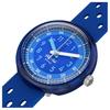 Swatch FLIK FLAK BUBBLY HOURS Series Quartz Movement 30 Meters Waterproof Swiss Watch 31.85mm Blue Dial Bio-based Plastic Case Silicone Strap ZFCNP002
